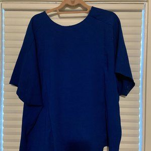 flowy jewel tone blue top
